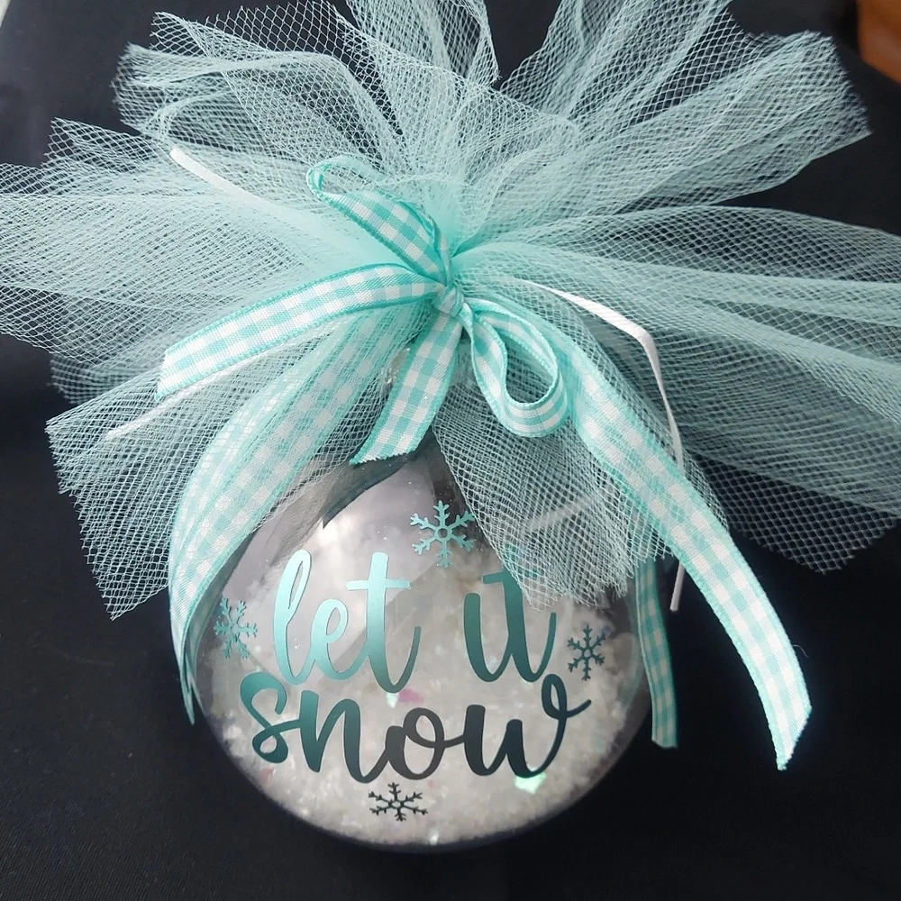 🆕 Handmade Christmas Plastic Bulb, Ornament or Gift 